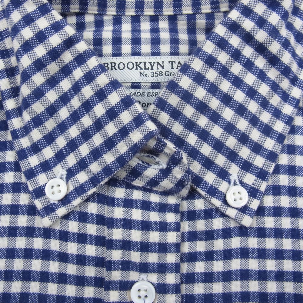 Ron Herman ロンハーマン × BROOKLYN TAILORS ブルックリンテーラーズ  BD チェック 長袖 シャツ ネイビー系 01【中古】
