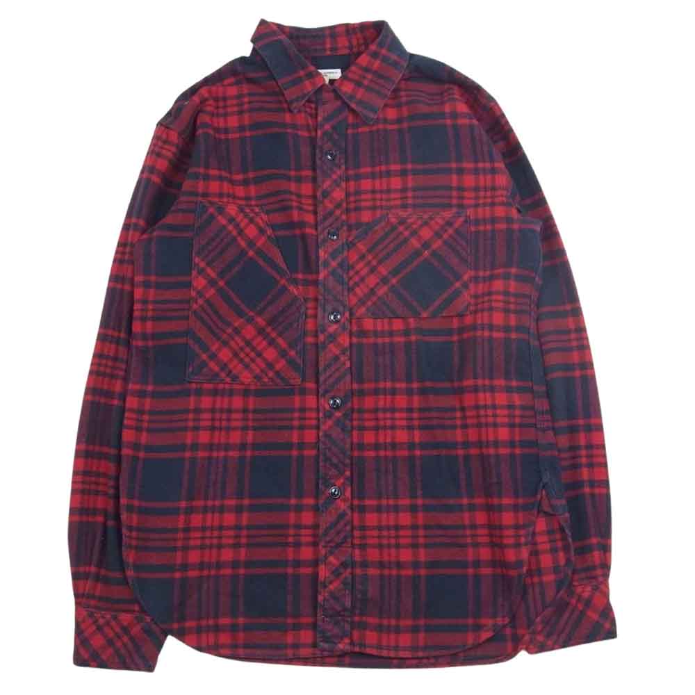 Engineered Garments エンジニアードガーメンツ 山型 ポケット チェック ネル シャツ 長袖 レッド系 S【中古】