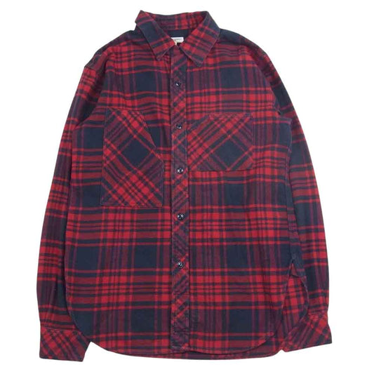 Engineered Garments エンジニアードガーメンツ 山型 ポケット チェック ネル シャツ 長袖 レッド系 S【中古】