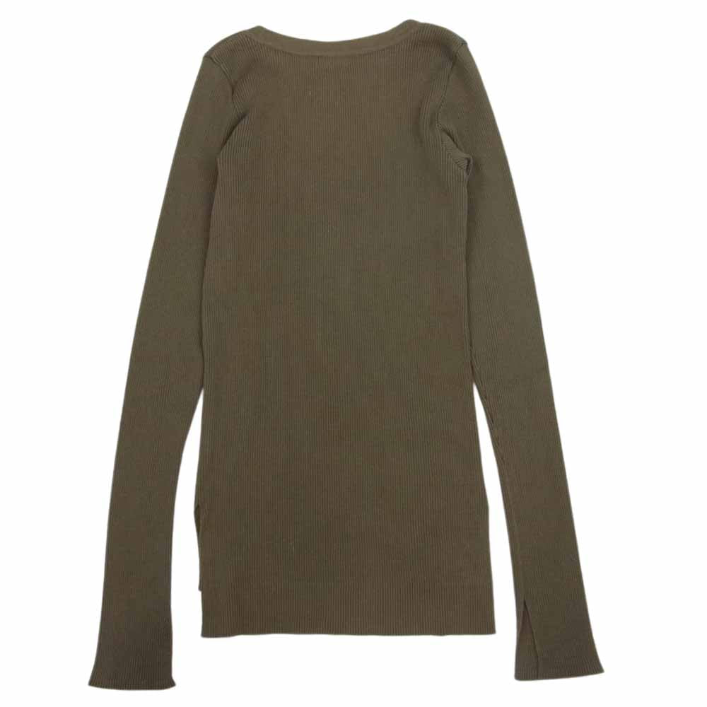 AURALEE オーラリー 18AW A8AU02RH × RON HERMAN ロンハーマン Uネック Tシャツ カーキ系【中古】