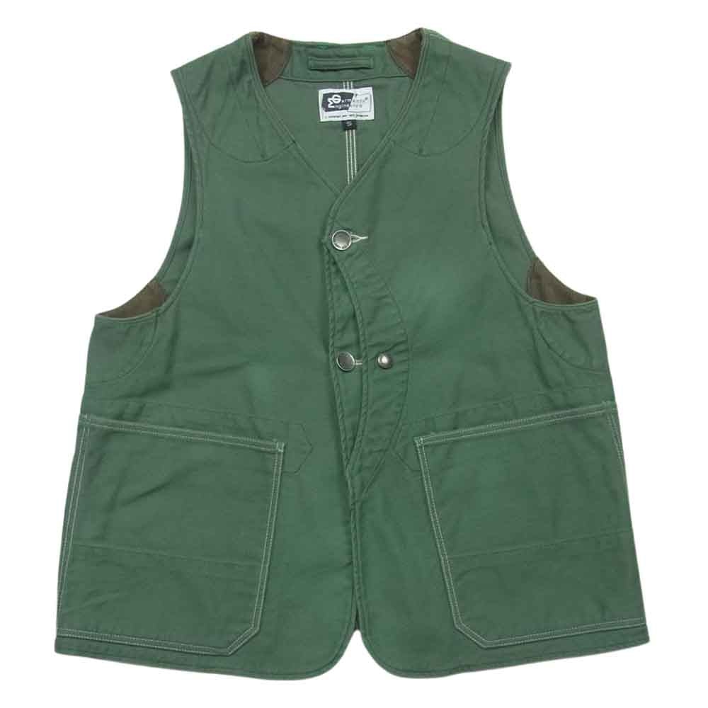 Engineered Garments エンジニアードガーメンツ コーデュロイ 切替 コットン ベスト アメリカ製 カーキ系 S【中古】