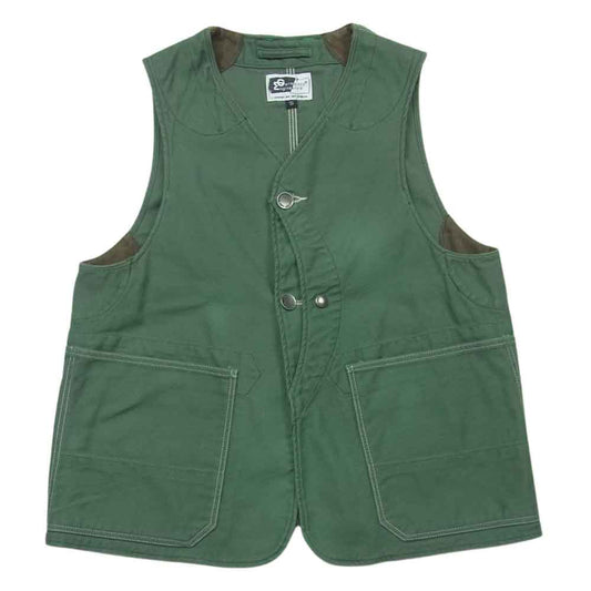 Engineered Garments エンジニアードガーメンツ コーデュロイ 切替 コットン ベスト アメリカ製 カーキ系 S【中古】