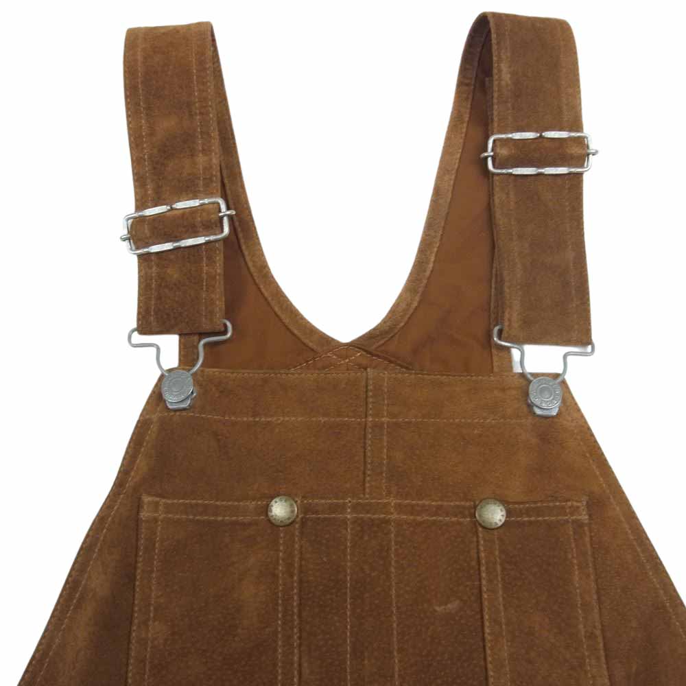 Ron Herman ロンハーマン R.H. VINTAGE サロペット オーバーオル 豚革 ピッグレザー ブラウン系 XS【中古】