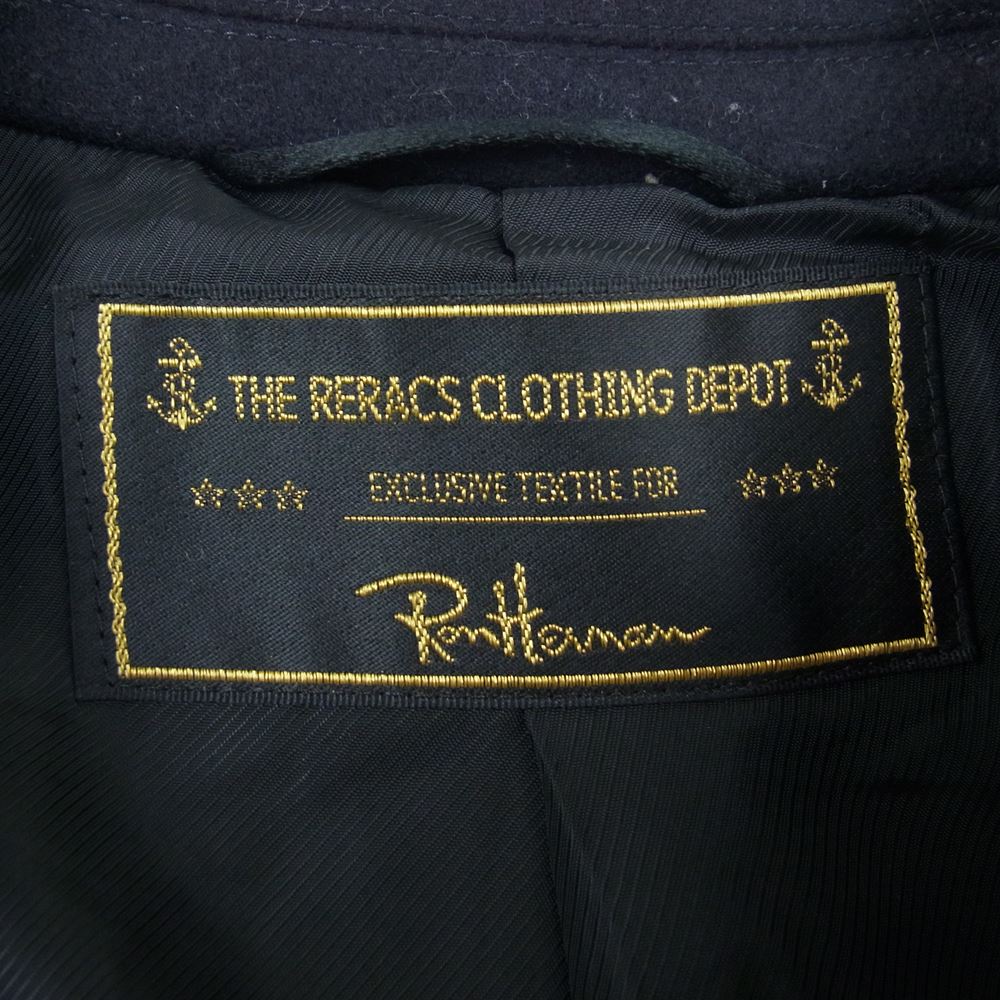 Ron Herman ロンハーマン × THE RERACS ザ・リラクス ライナー シルク ウール チェスター コート ダークネイビー系【中古】