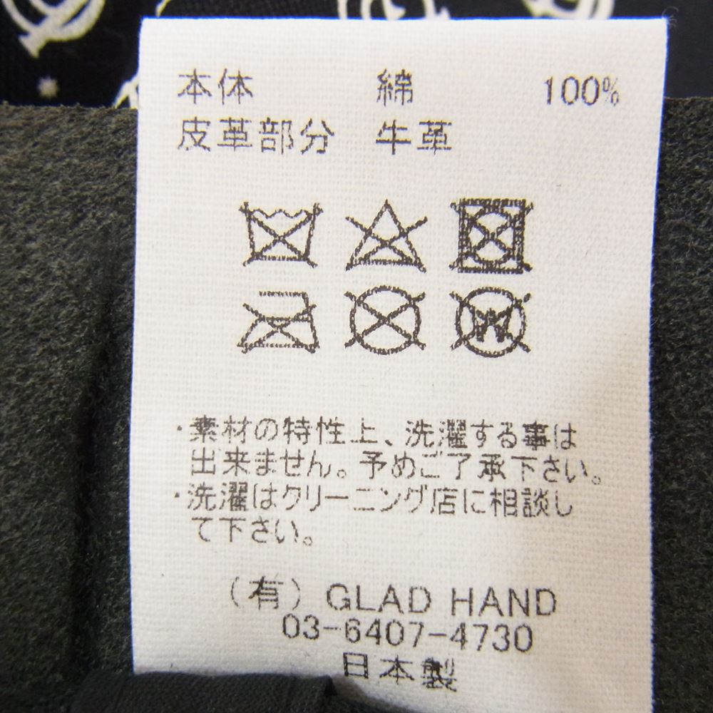 GLADHAND & Co. グラッドハンド FAMILY CREST  CAP 10周年 記念 モノグラム キャップ ブラック系【中古】