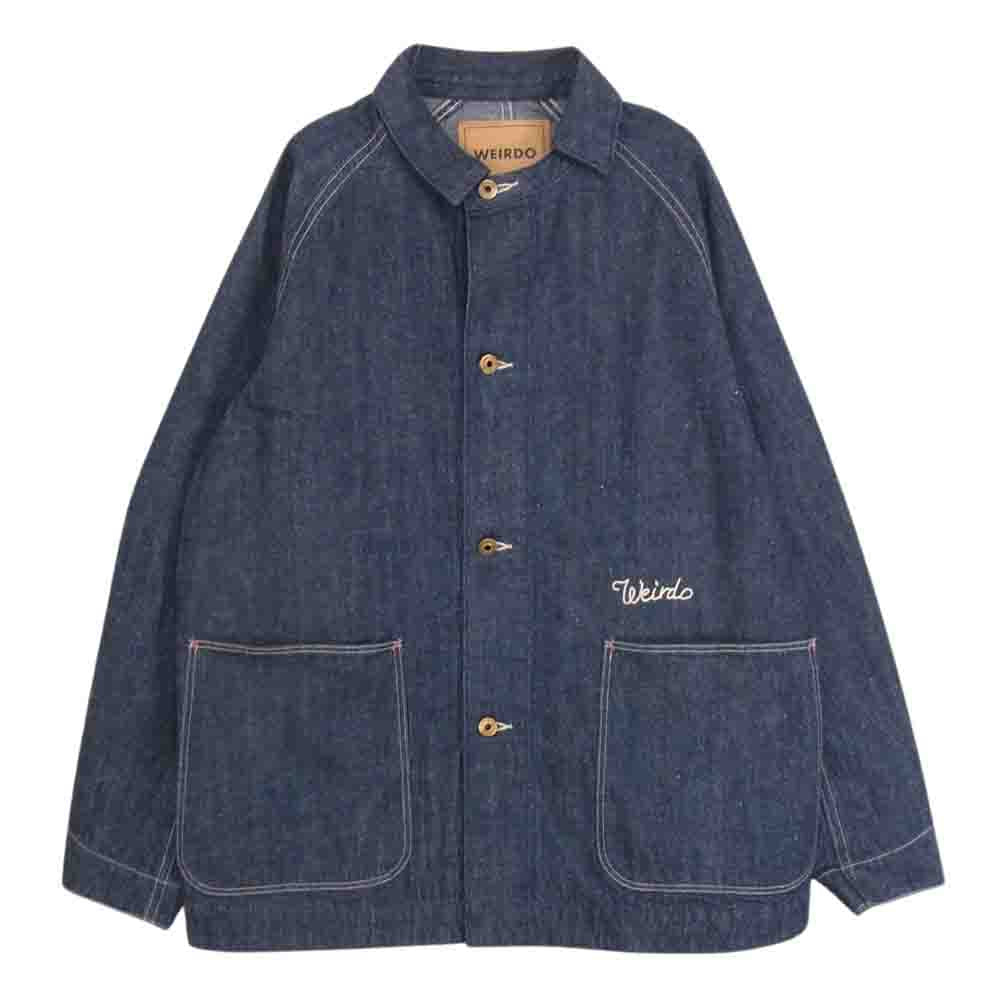 WEIRDO ウィアード WRD-19-AW-06 LIGHT RANCH DENIM COVERALL デニム カバーオール ジャケット インディゴブルー系 L【美品】【中古】
