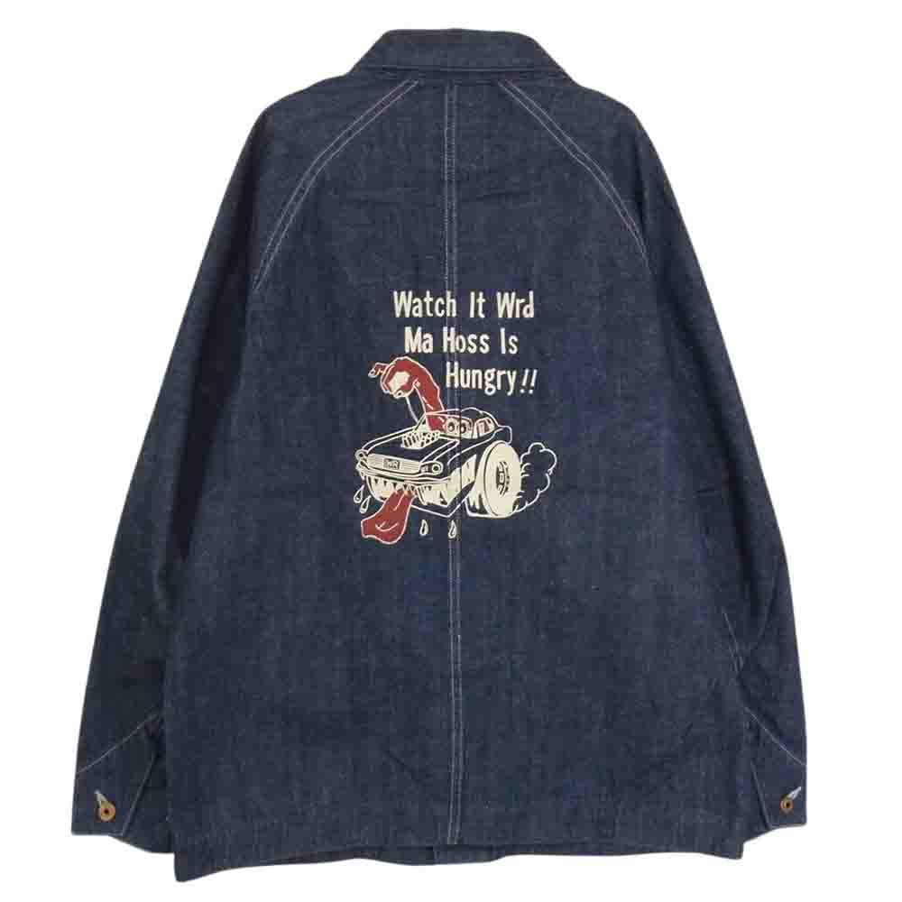 WEIRDO ウィアード WRD-19-AW-06 LIGHT RANCH DENIM COVERALL デニム カバーオール ジャケット インディゴブルー系 L【美品】【中古】