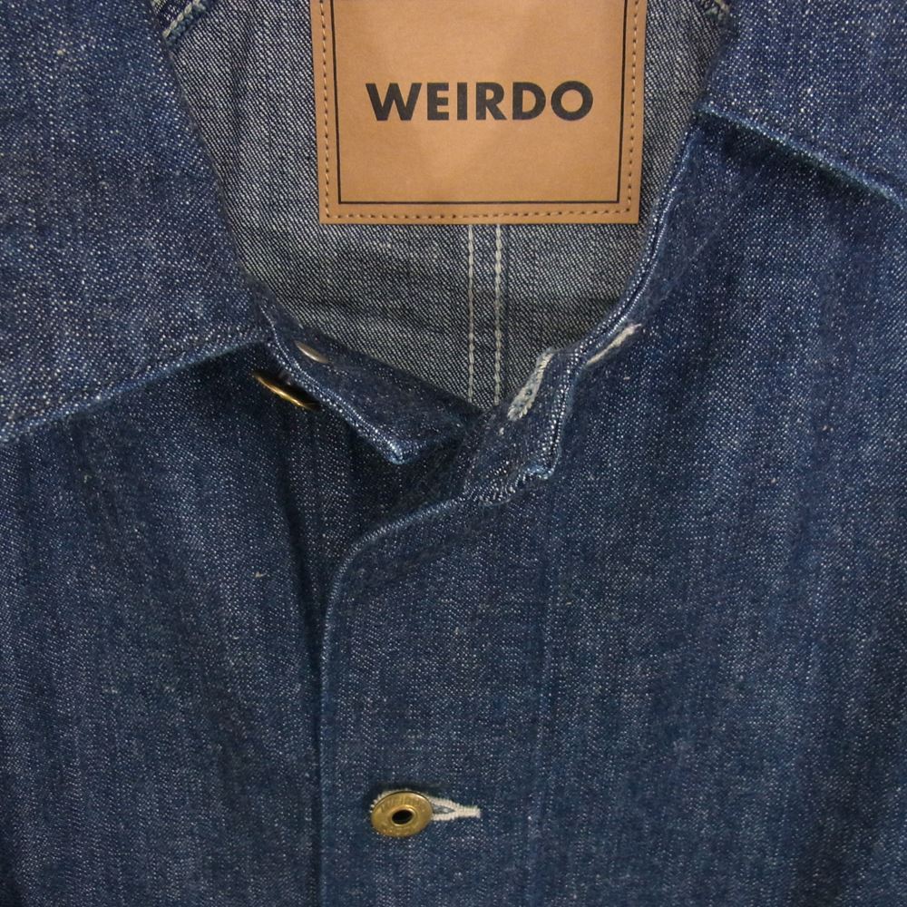 WEIRDO ウィアード WRD-19-AW-06 LIGHT RANCH DENIM COVERALL デニム カバーオール ジャケット インディゴブルー系 L【美品】【中古】