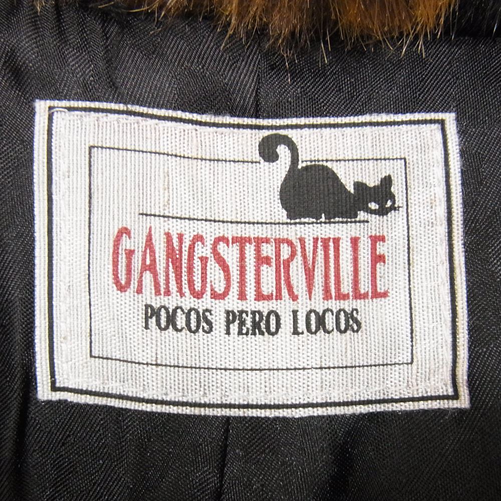 GANGSTERVILLE ギャングスタービル 19AW 	GSV-19-AW-07 Rise Adove Fur Hoodie ファーコート フーディー レオパード ジャケット ブラウン系 L【美品】【中古】