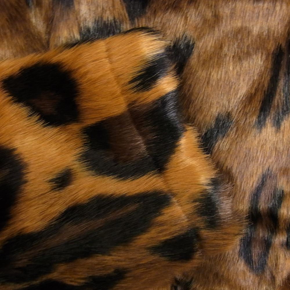 GANGSTERVILLE ギャングスタービル 19AW 	GSV-19-AW-07 Rise Adove Fur Hoodie ファーコート フーディー レオパード ジャケット ブラウン系 L【美品】【中古】
