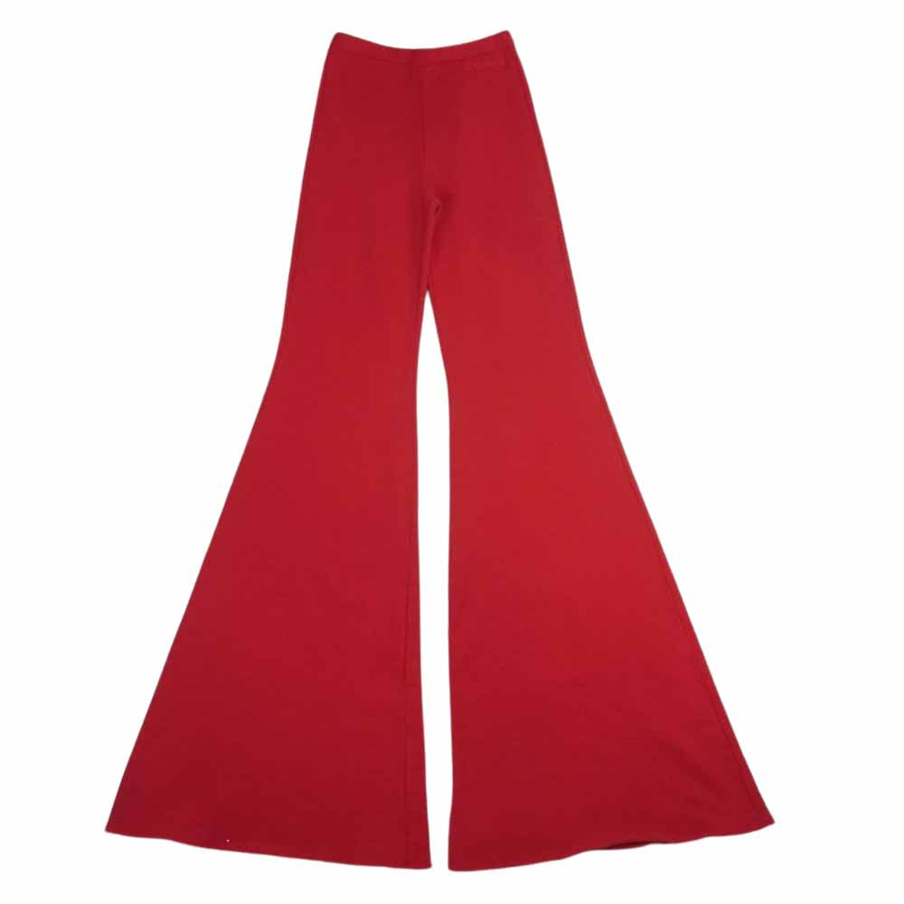VETEMENTS ヴェトモン WSS197009 国内正規品 エンブロイダリ スウェット フレア パンツ レッド系 XS【新古品】【未使用】【中古】