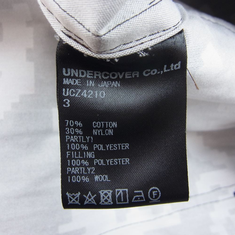 UNDERCOVER アンダーカバー UCZ4210 蜘蛛巣城 グラフィック ニット 切替 ジャケット ブラック系 3【新古品】【未使用】【中古】
