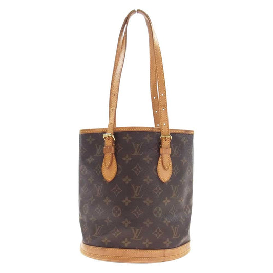 LOUIS VUITTON ルイ・ヴィトン M42238 モノグラム バケットPM  ショルダーバッグ ハンドバッグ ブラウン系【中古】