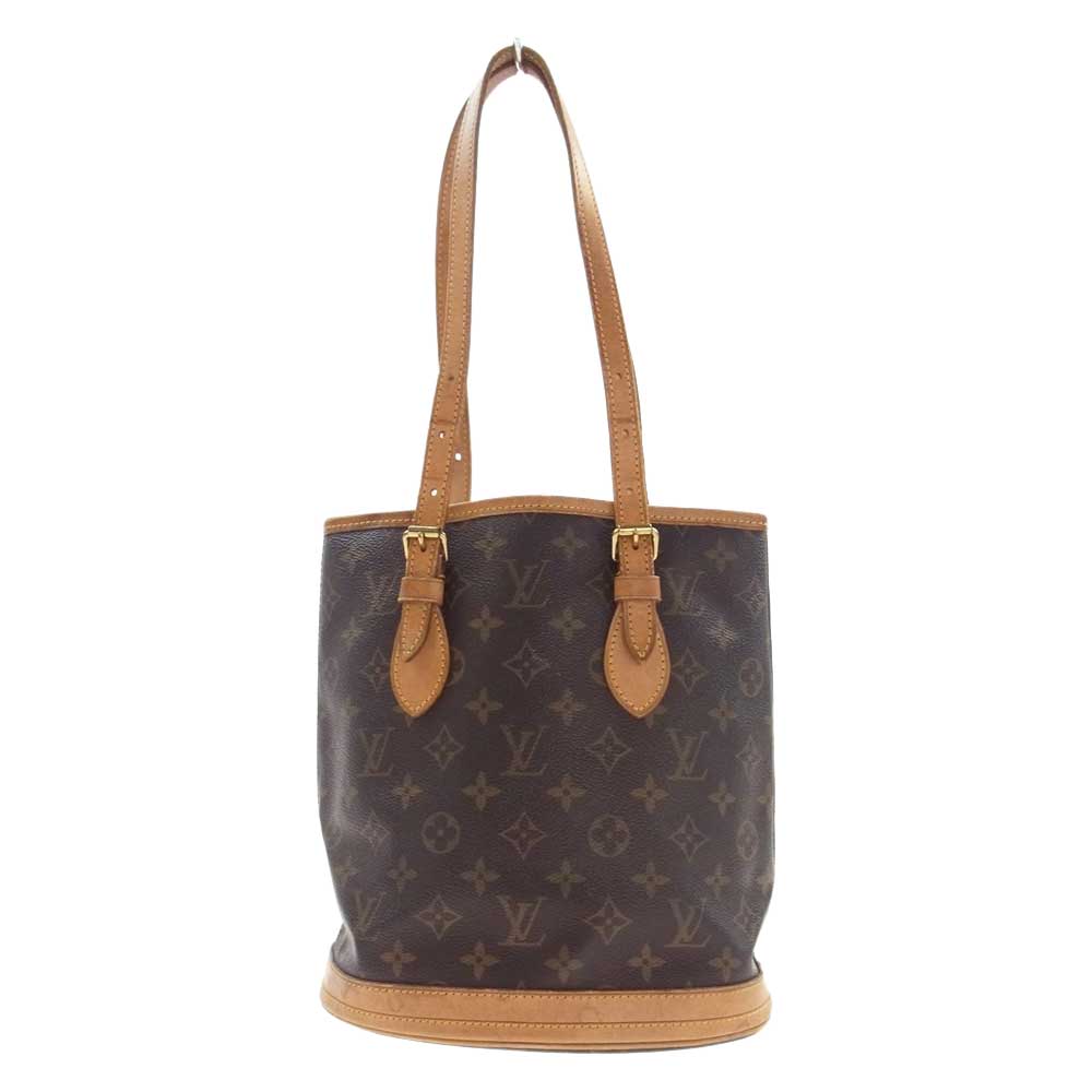LOUIS VUITTON ルイ・ヴィトン M42238 モノグラム バケットPM  ショルダーバッグ ハンドバッグ ブラウン系【中古】