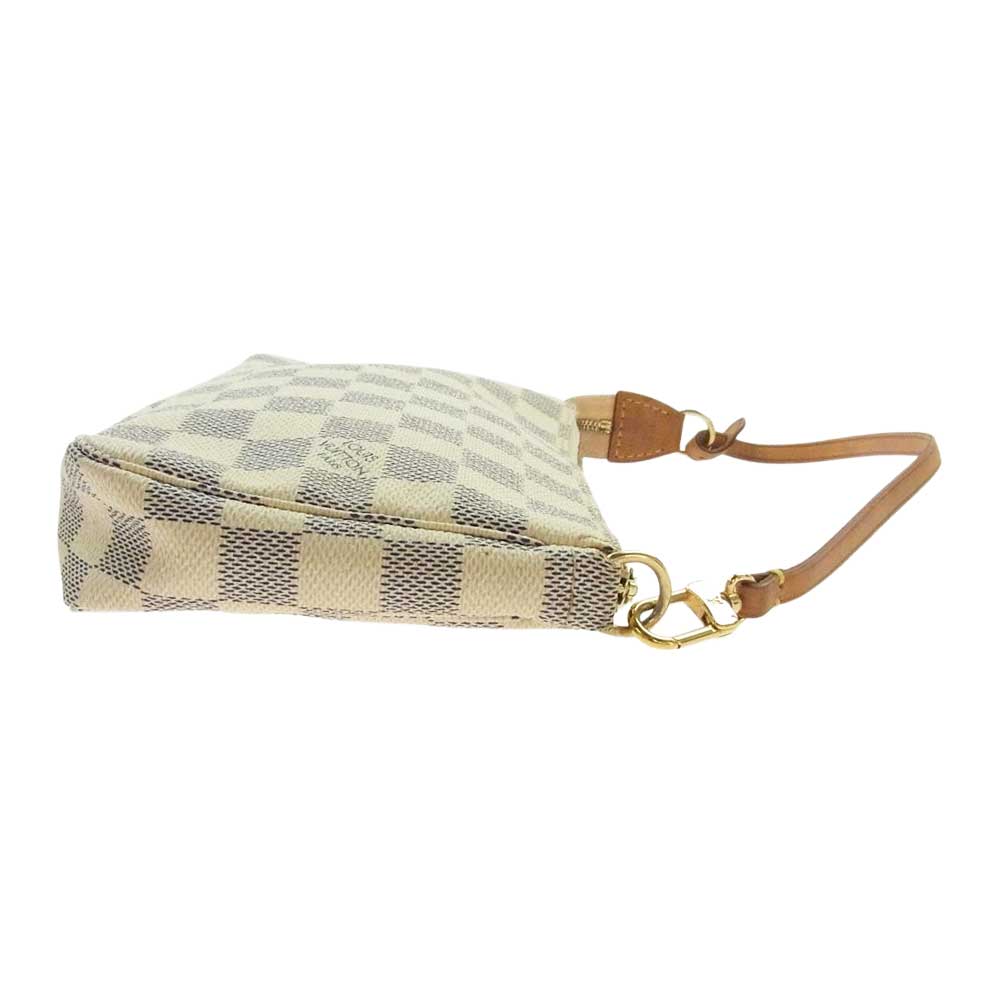 LOUIS VUITTON ルイ・ヴィトン N41207 ダミエ アズール ポシェット アクセソワール  アクセサリーポーチ オフホワイト系【中古】
