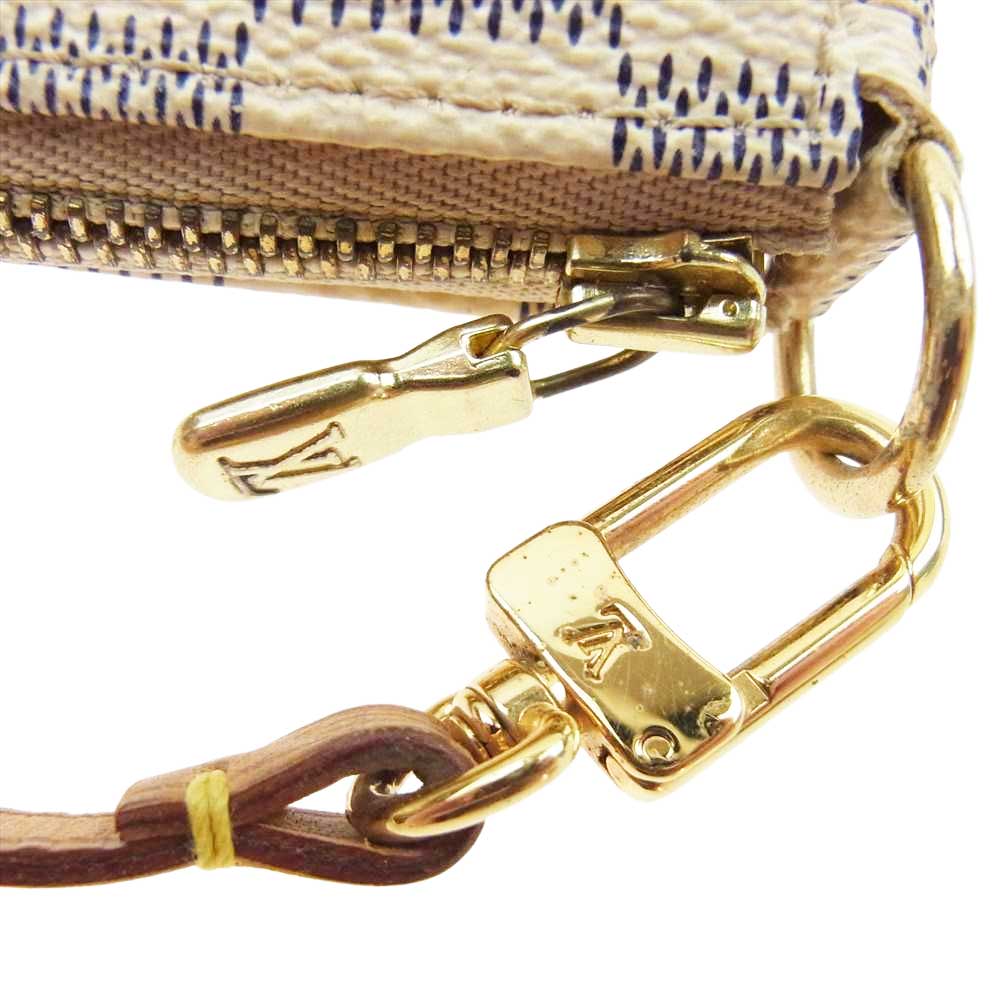 LOUIS VUITTON ルイ・ヴィトン N41207 ダミエ アズール ポシェット アクセソワール  アクセサリーポーチ オフホワイト系【中古】