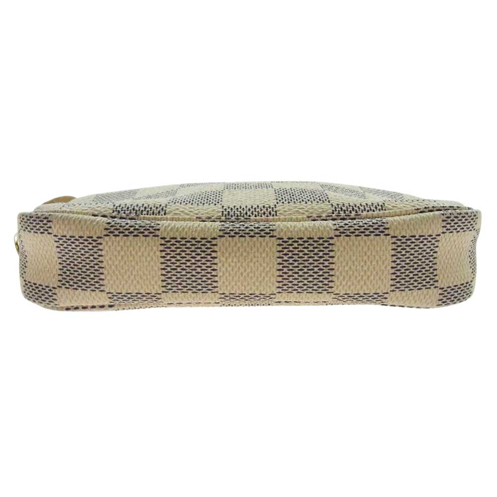 LOUIS VUITTON ルイ・ヴィトン N58010 ダミエ アズール ミニ ポシェット アクセソワール ポーチ   ライトブラウン系【中古】