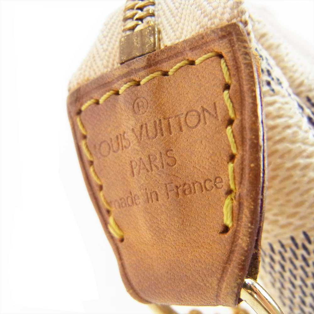LOUIS VUITTON ルイ・ヴィトン N58010 ダミエ アズール ミニ ポシェット アクセソワール ポーチ   ライトブラウン系【中古】