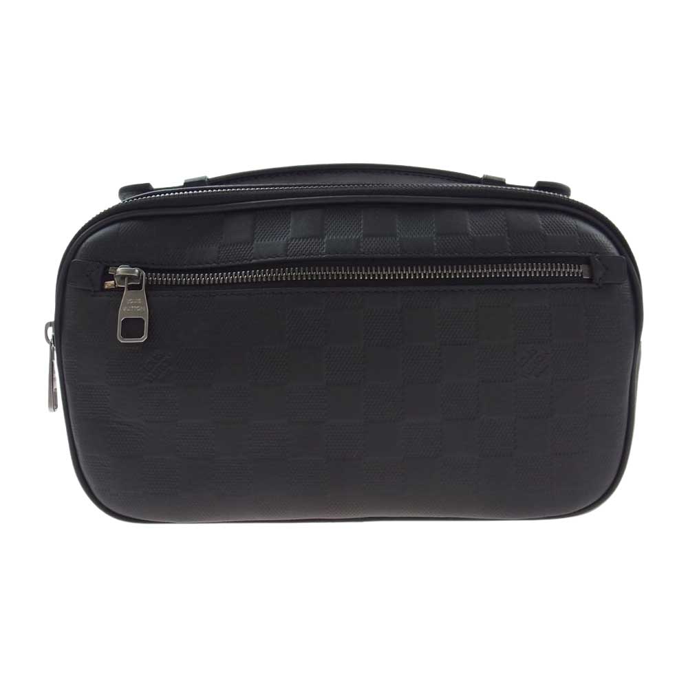 LOUIS VUITTON ルイ・ヴィトン N41288 ダミエアンフィニ  アンブレール ボディバッグ ウエストポーチ セカンドバッグ クラッチ ブラック系【美品】【中古】