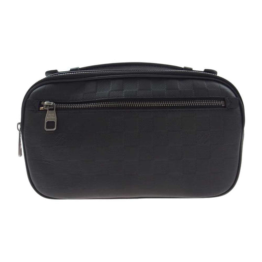 LOUIS VUITTON ルイ・ヴィトン N41288 ダミエアンフィニ  アンブレール ボディバッグ ウエストポーチ セカンドバッグ クラッチ ブラック系【美品】【中古】