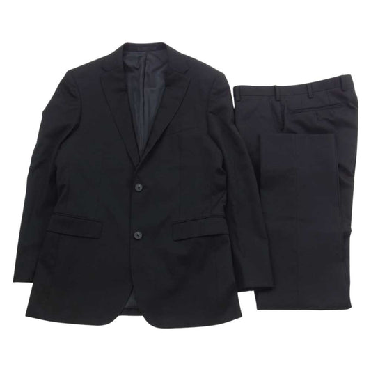 BURBERRY BLACK LABEL バーバリーブラックレーベル D1H00-999 ウール テーラード ジャケット スラックス セットアップ ブラック系【中古】