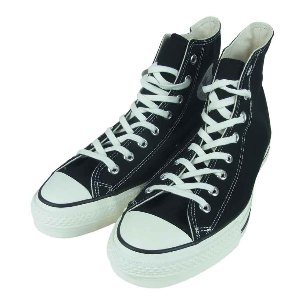CONVERSE コンバース ALL STAR オールスター ハイカット スニーカー 日本製 ブラック系 ホワイト系 9.5【美品】【中古】