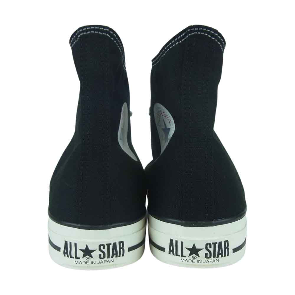 CONVERSE コンバース ALL STAR オールスター ハイカット スニーカー 日本製 ブラック系 ホワイト系 9.5【美品】【中古】
