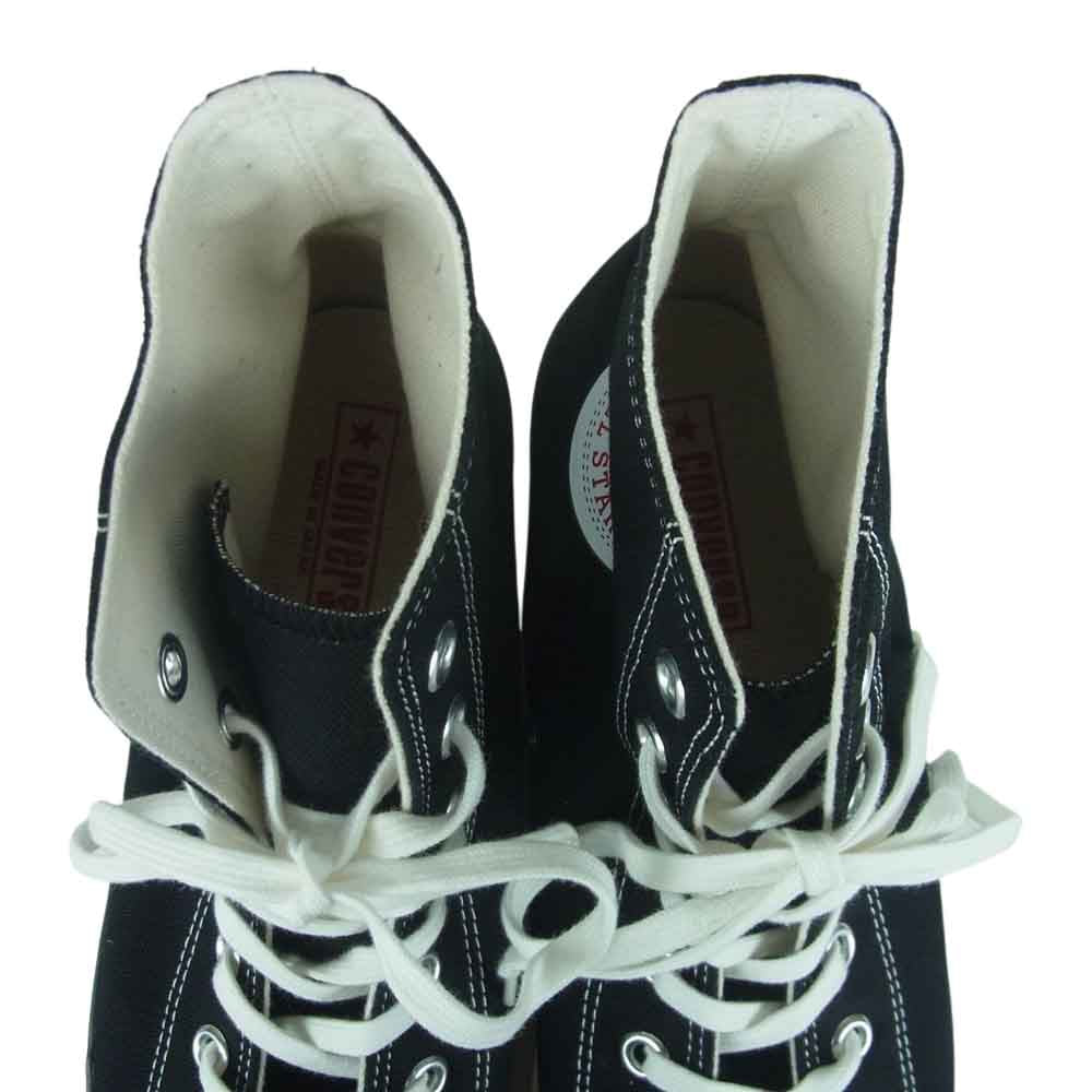 CONVERSE コンバース ALL STAR オールスター ハイカット スニーカー 日本製 ブラック系 ホワイト系 9.5【美品】【中古】