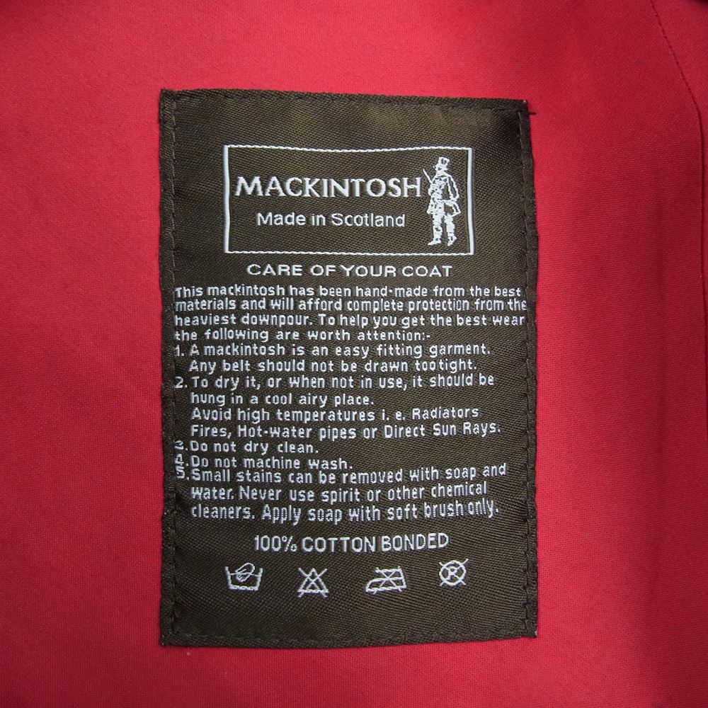 Mackintosh マッキントッシュ ゴム引き ステンカラー コットン コート ネイビー系 38【中古】