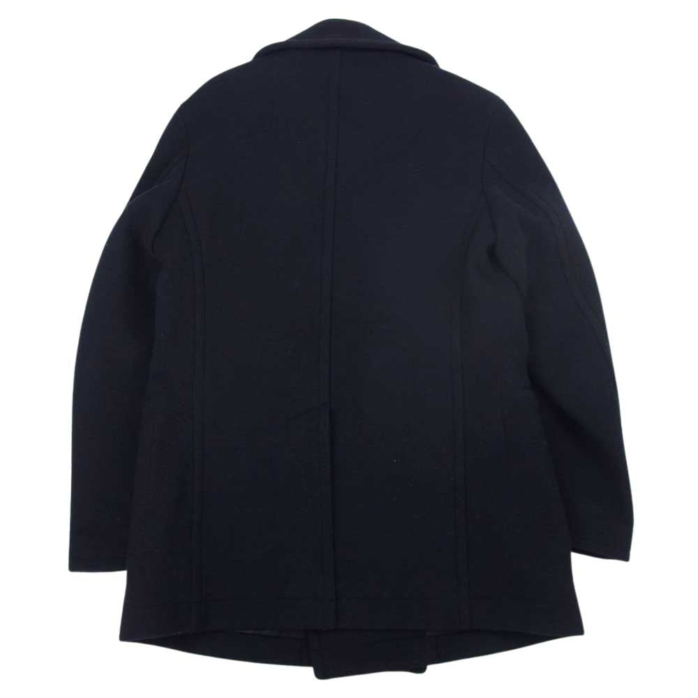サイベーシック カシミヤ メルトン ダブル Pコート ダークネイビー系 36【中古】