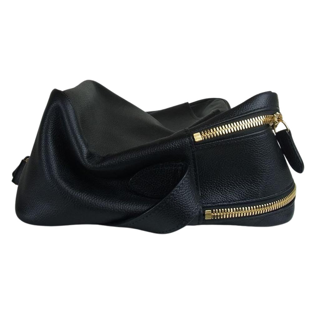 ユナイテッドアローズ バイ 吉田カバン SHOULDER レザー ショルダー バック ブラック系【中古】