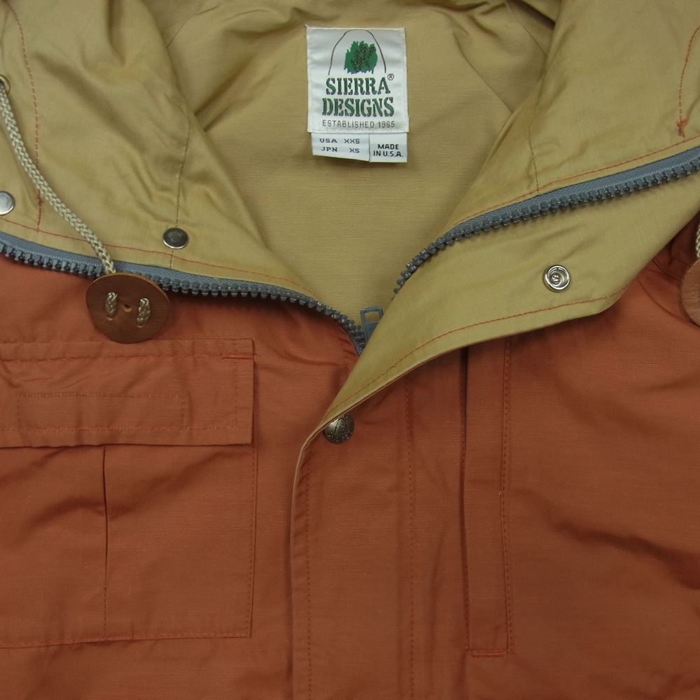 SIERRA DESIGNS シエラデザイン 8001C 60/40 SHORT PARKA ショート パーカー 米国製 オレンジ系 XS【中古】