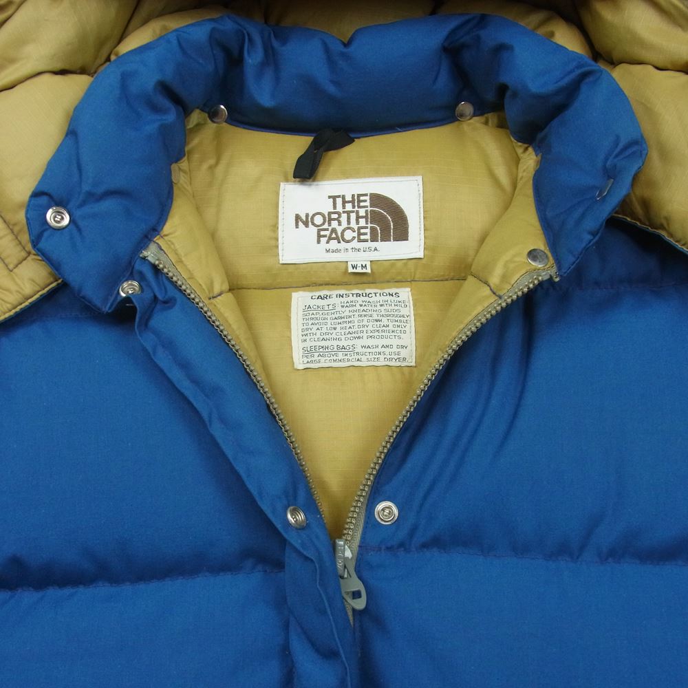 THE NORTH FACE ノースフェイス ヴィンテージ 80s 茶タグ シェラパーカー ダウン ジャケット USA製 ブルー系 M【中古】