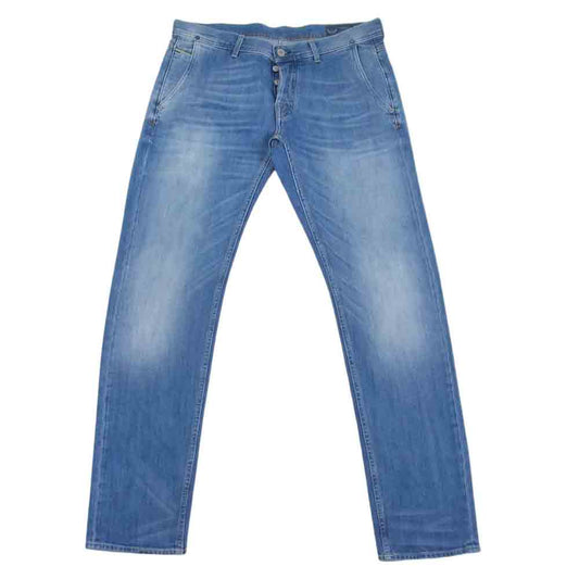 ケアレーベル slack 352 ストレッチ デニム パンツ ジーンズ インディゴブルー系 34【中古】