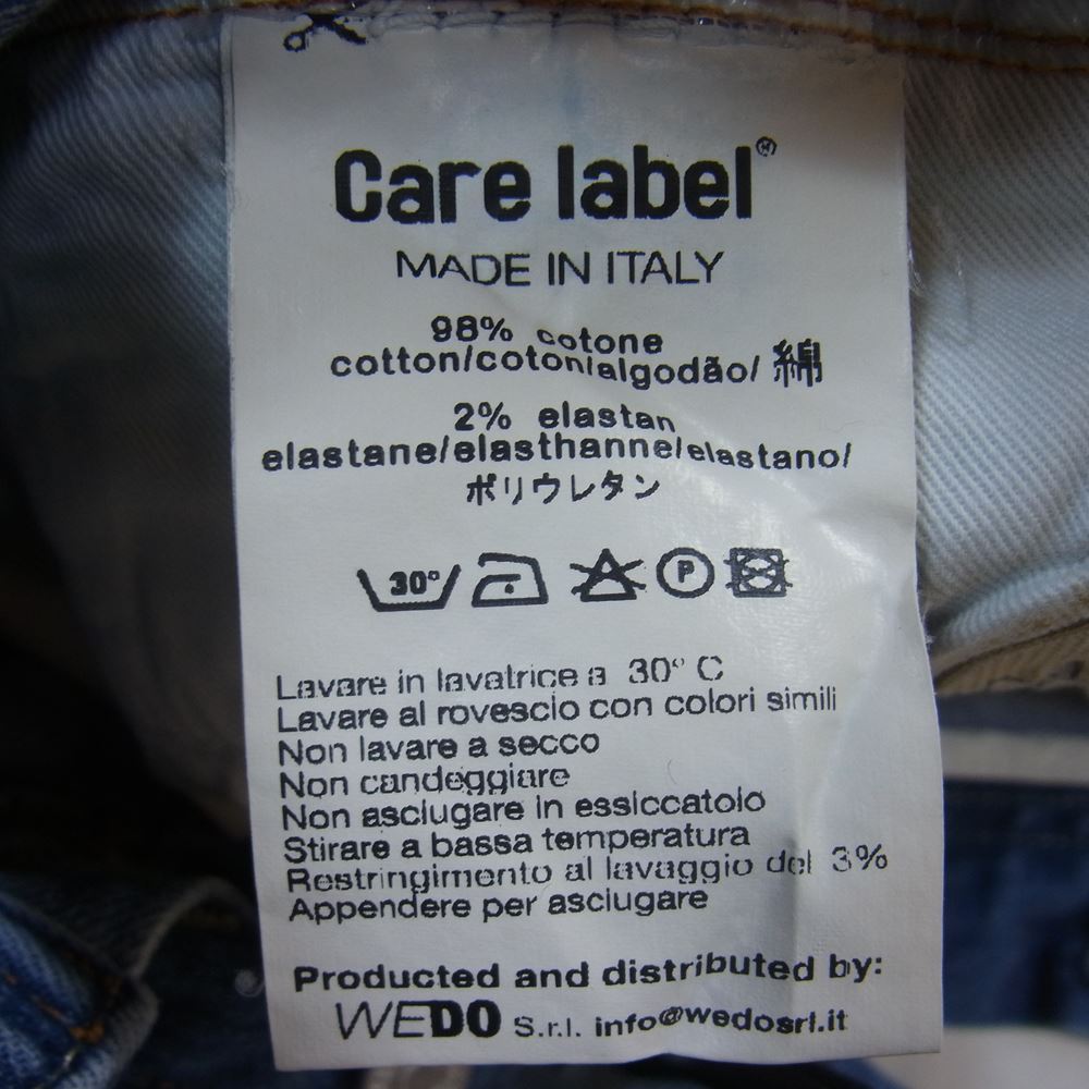 ケアレーベル slack 352 ストレッチ デニム パンツ ジーンズ インディゴブルー系 34【中古】