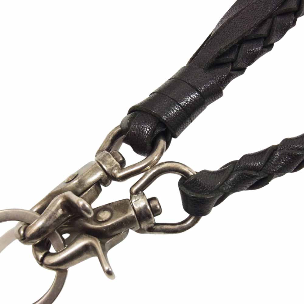 5351 プールオム SCHORL レザー ウオレット チェーン ブラック系【中古】
