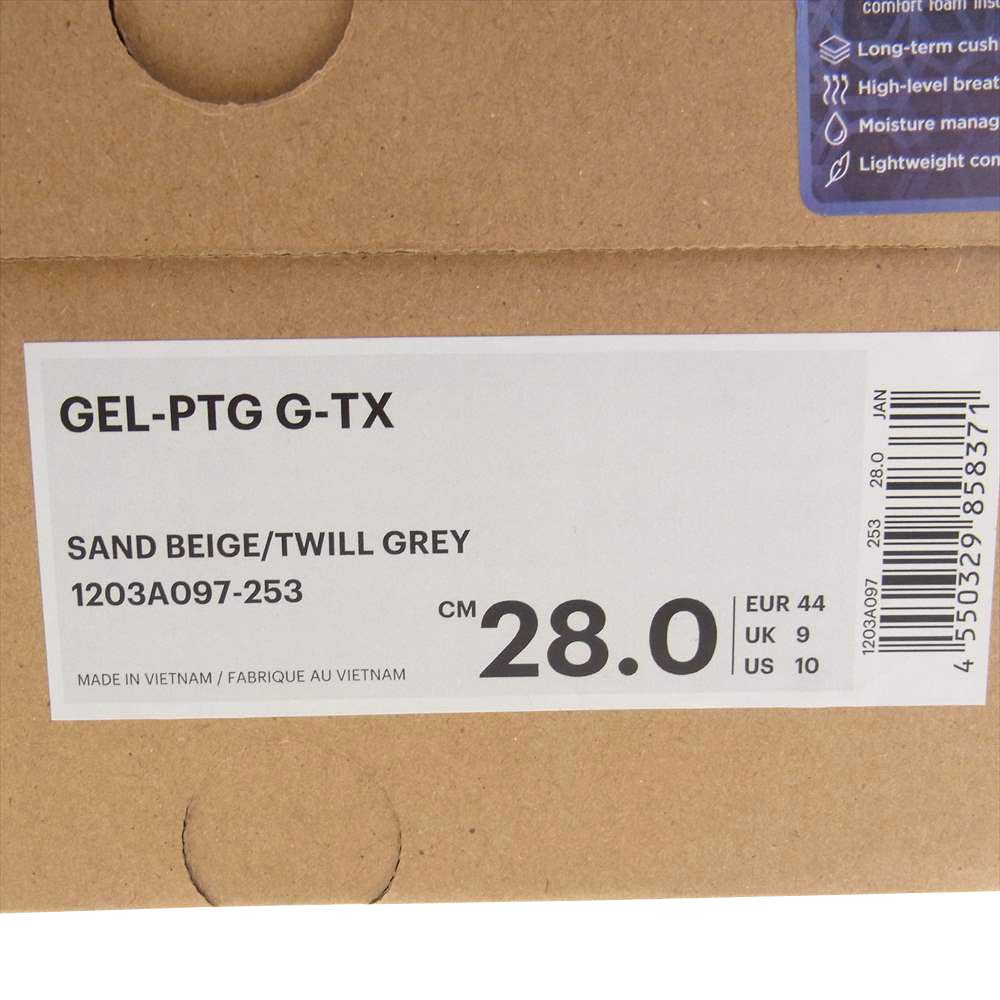asics アシックス 1203A097-253 GEL-PTG G-TX GORE TEX ローカット スニーカー ライトブラウン系 28.0cm【中古】