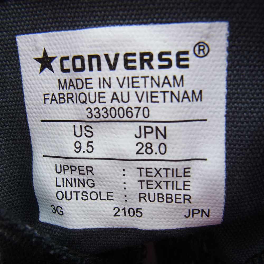 CONVERSE コンバース 33300670 × MASTER MIND JAPAN JACK PURCELL GORE-TEX RH MID マスターマインド ジャックパーセル スニーカー ブラック系 28.0cm【新古品】【未使用】【中古】