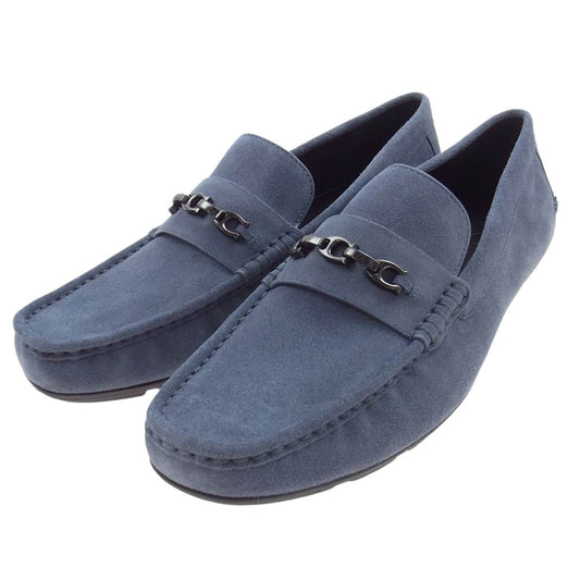 COACH コーチ C8833  MOTT DRIVER SUEDE スウェード ドライビング シューズ ローファー ブルー系 US9D【新古品】【未使用】【中古】