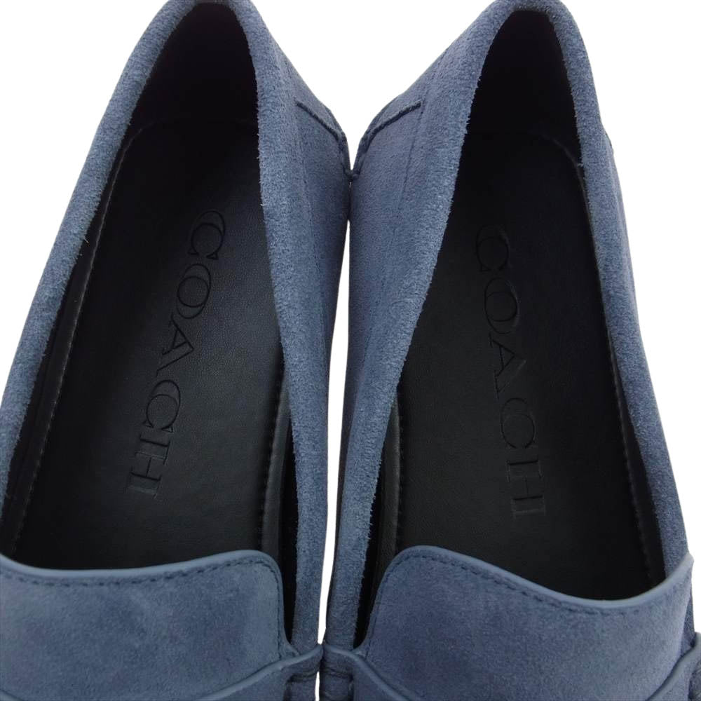 COACH コーチ C8833  MOTT DRIVER SUEDE スウェード ドライビング シューズ ローファー ブルー系 US9D【新古品】【未使用】【中古】
