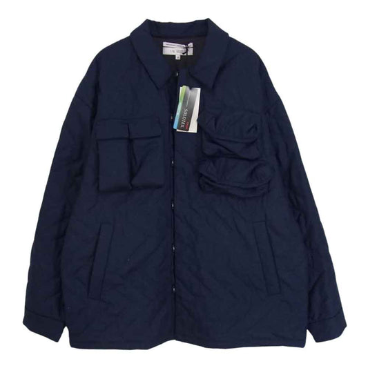 エフシーイー FPA02222M0001 UTILITY SHIRT ユーティリティ 中綿 シャツ ジャケット ネイビー系 M【極上美品】【中古】