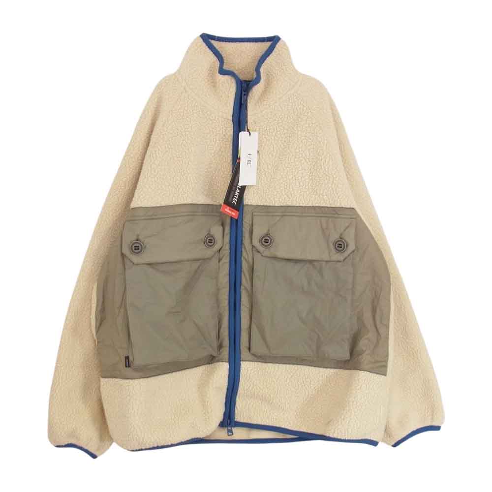 エフシーイー  FPA07222U0002  RECYCLE POLARTEC HUNTING JK リサイクル ポーラテック ハンティング ボア ジャケット フリース オフホワイト系 L【新古品】【未使用】【中古】