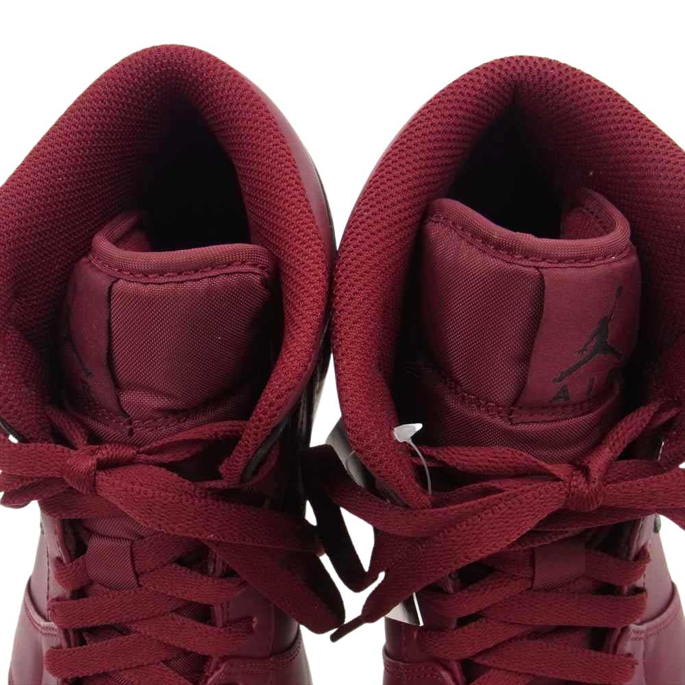 NIKE AIR JORDAN ナイキ ジョーダン 554724-601 NIKE AIR JORDAN 1 RETRO MID TEAM RED BLACK ナイキ エアジョーダン1 ミッド チーム レッド ブラック ミット カット スニーカー  ワインレッド系 27.0cm【新古品】【未使用】【中古】