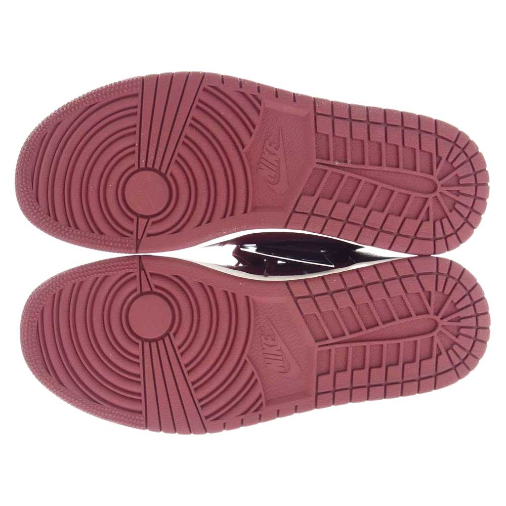 NIKE AIR JORDAN ナイキ ジョーダン 554724-601 NIKE AIR JORDAN 1 RETRO MID TEAM RED BLACK ナイキ エアジョーダン1 ミッド チーム レッド ブラック ミット カット スニーカー  ワインレッド系 27.0cm【新古品】【未使用】【中古】