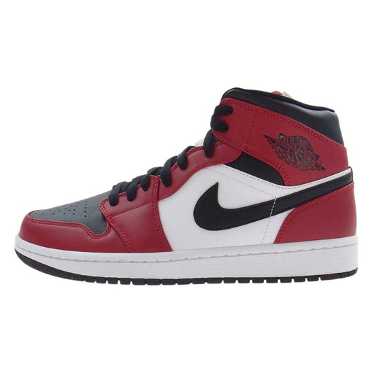 NIKE AIR JORDAN ナイキ ジョーダン 554724-069 AIR JORDAN 1 MID CHICAGO BLACK TOE エアジョーダン 1 ミッド ブラック ジムレッド スニーカー レッド系 27.0cm【新古品】【未使用】【中古】