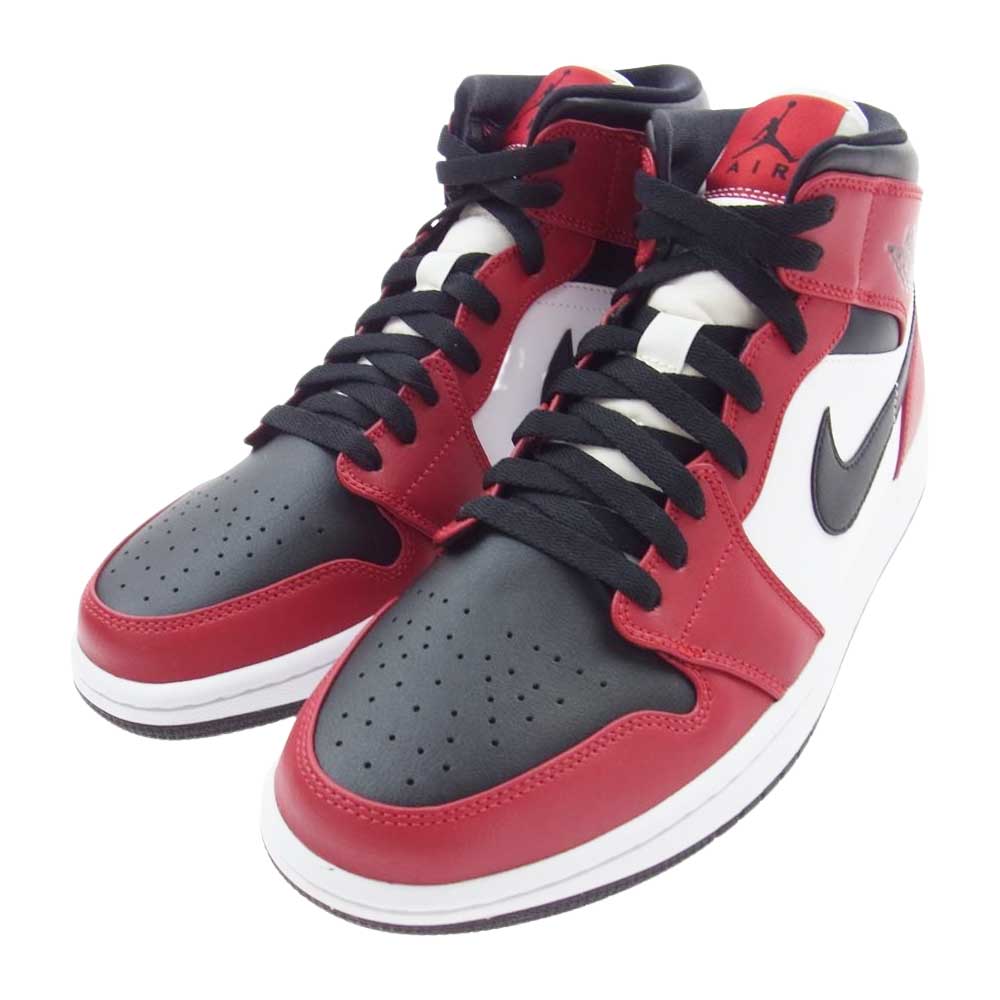 NIKE AIR JORDAN ナイキ ジョーダン 554724-069 AIR JORDAN 1 MID CHICAGO BLACK TOE エアジョーダン 1 ミッド ブラック ジムレッド スニーカー レッド系 27.0cm【新古品】【未使用】【中古】