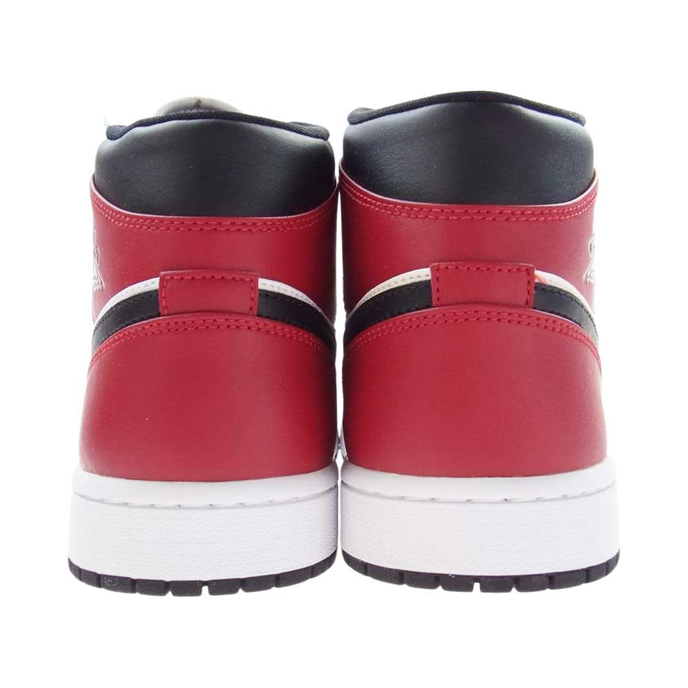 NIKE AIR JORDAN ナイキ ジョーダン 554724-069 AIR JORDAN 1 MID CHICAGO BLACK TOE エアジョーダン 1 ミッド ブラック ジムレッド スニーカー レッド系 27.0cm【新古品】【未使用】【中古】
