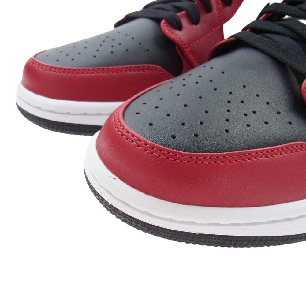 NIKE AIR JORDAN ナイキ ジョーダン 554724-069 AIR JORDAN 1 MID CHICAGO BLACK TOE エアジョーダン 1 ミッド ブラック ジムレッド スニーカー レッド系 27.0cm【新古品】【未使用】【中古】