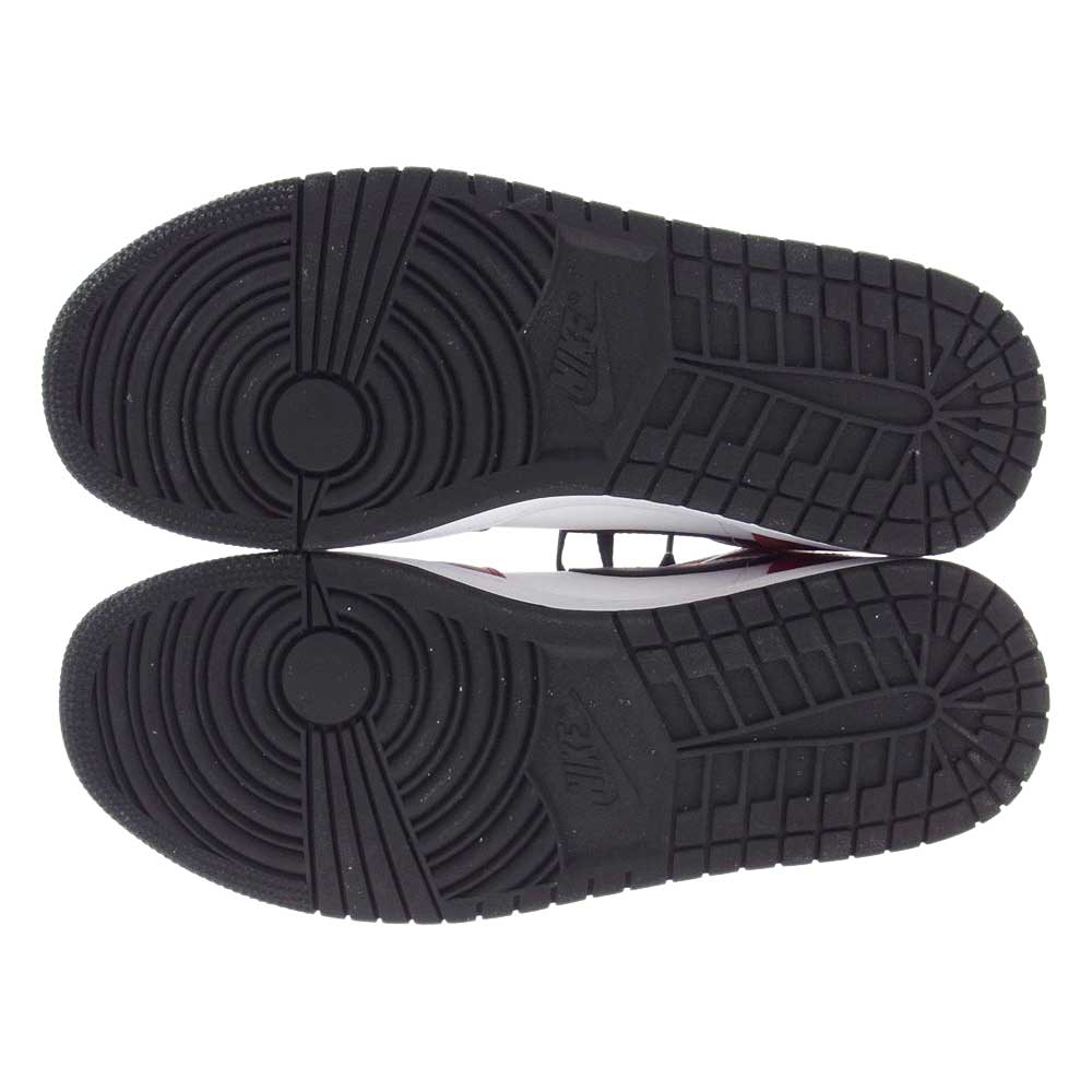 NIKE AIR JORDAN ナイキ ジョーダン 554724-069 AIR JORDAN 1 MID CHICAGO BLACK TOE エアジョーダン 1 ミッド ブラック ジムレッド スニーカー レッド系 27.0cm【新古品】【未使用】【中古】