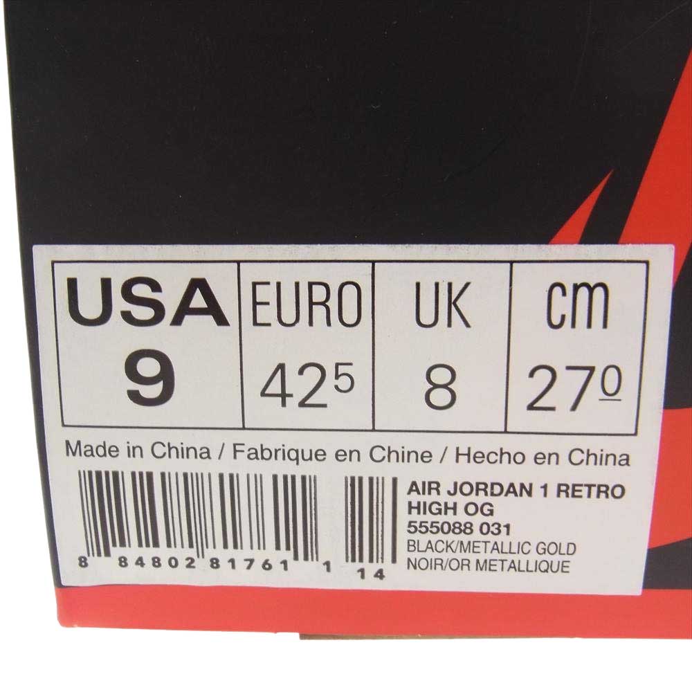 NIKE AIR JORDAN ナイキ ジョーダン 555088-031 AIR JORDAN 1 RETRO HIGH OG CITY OF FLIGHT エアジョーダン シティ オブ フライト ハイカット スニーカー ブラック系 27.0cm【新古品】【未使用】【中古】